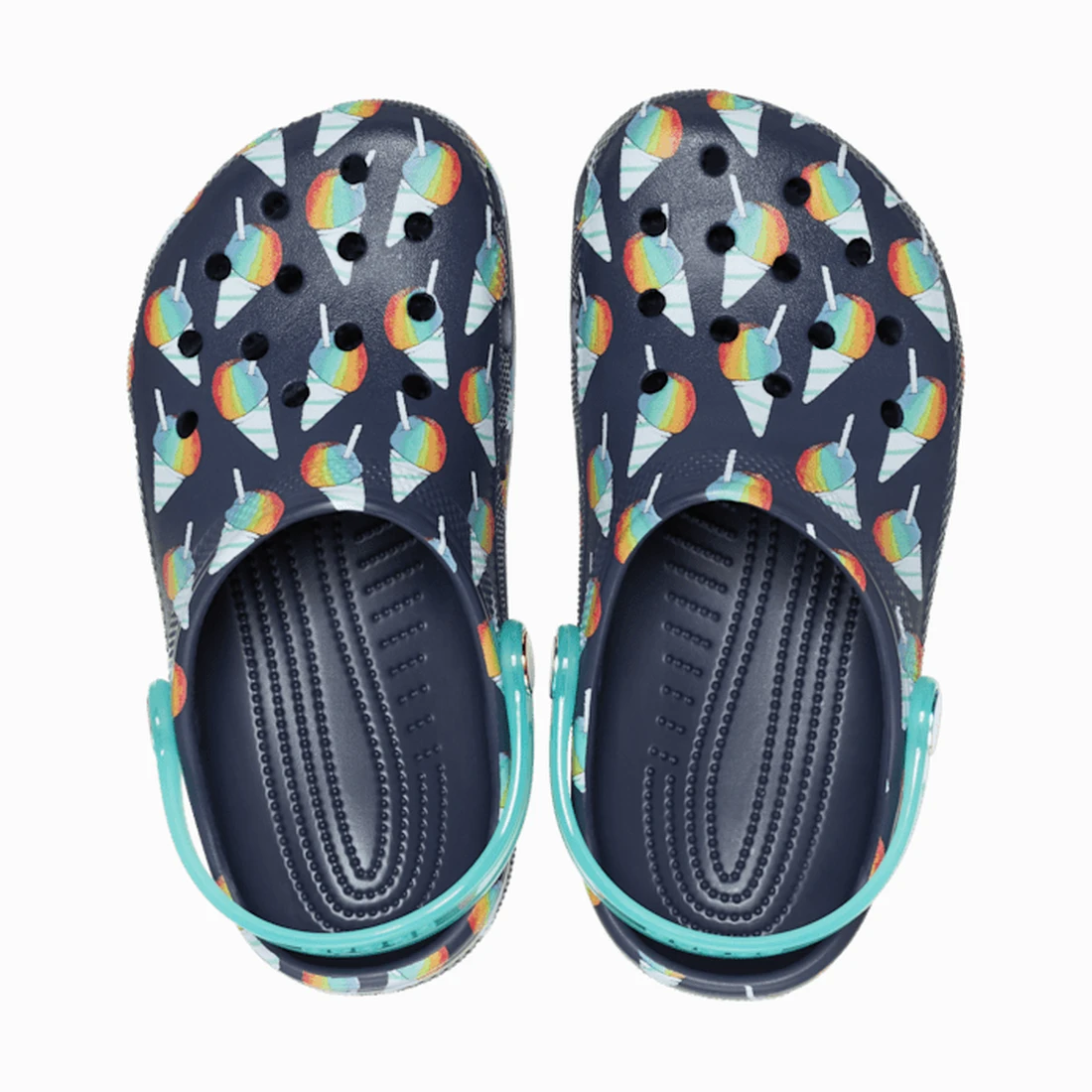 크록스 클래식 스노우 콘 클로그 키즈 네이비 213266-410