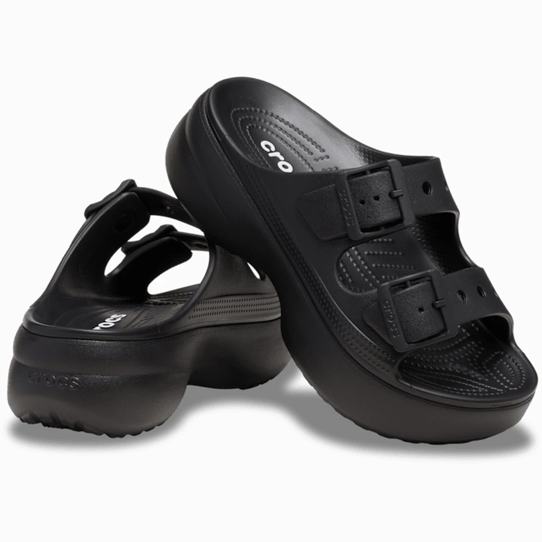 크록스 새터데이 플랫폼 샌들 우먼 블랙 212880-001