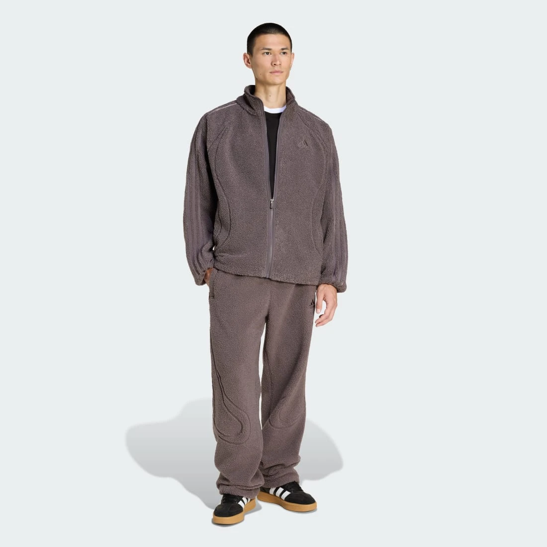 아디다스 보그 플리스 팀가이스트 트랙탑 그레이 스트라타 - KR 사이즈 KR5188