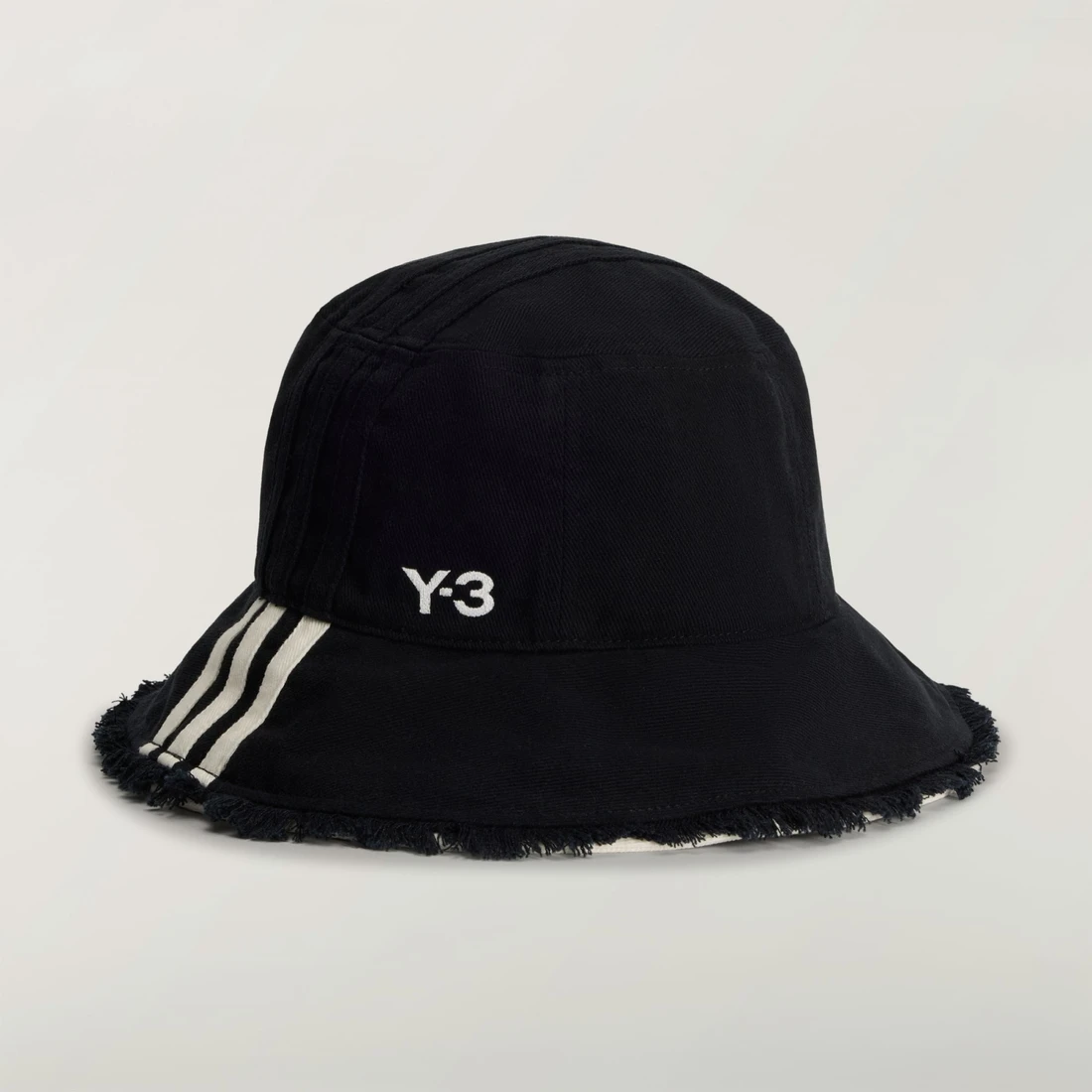 Y-3 x 요지 야마모토 스트라이프 버킷햇 블랙 KD2433