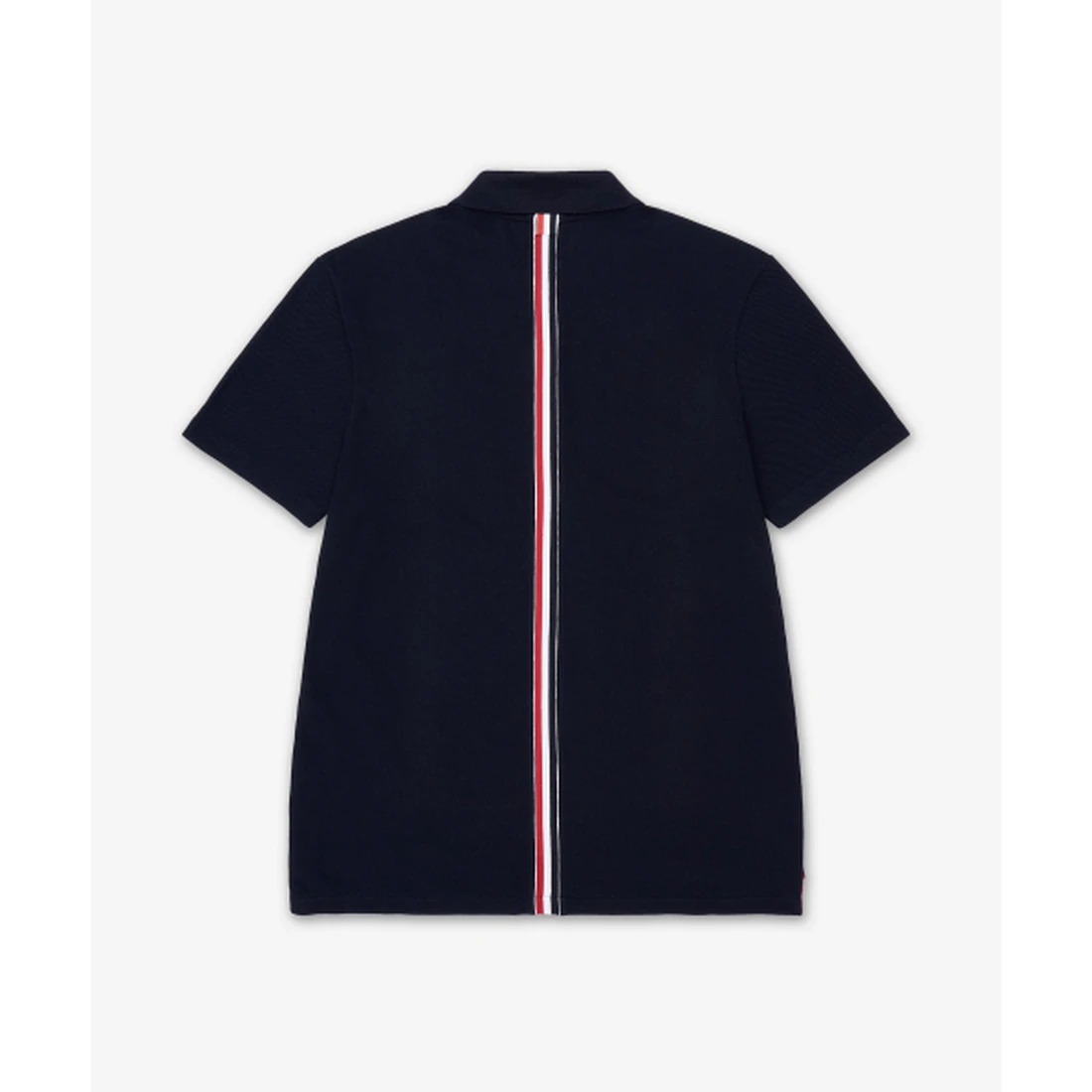 톰 브라운 클래식 피케 스트라이프 릴렉스드 반소매 폴로 셔츠 네이비 MJP042A00050415