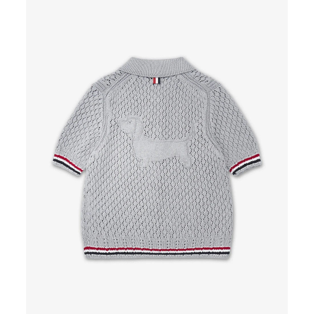 톰 브라운 밀라노 스티치 코튼 4-바 가디건 라이트 그레이 FKC694AY3062065