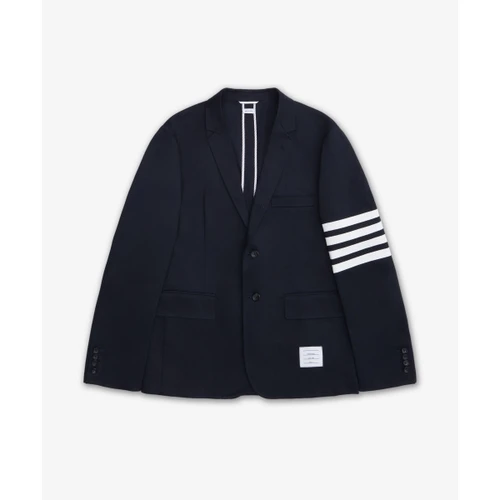 톰 브라운 코튼 트윌 4-바 언컨스트럭티드 클래식 스포츠 코트 재킷 네이비