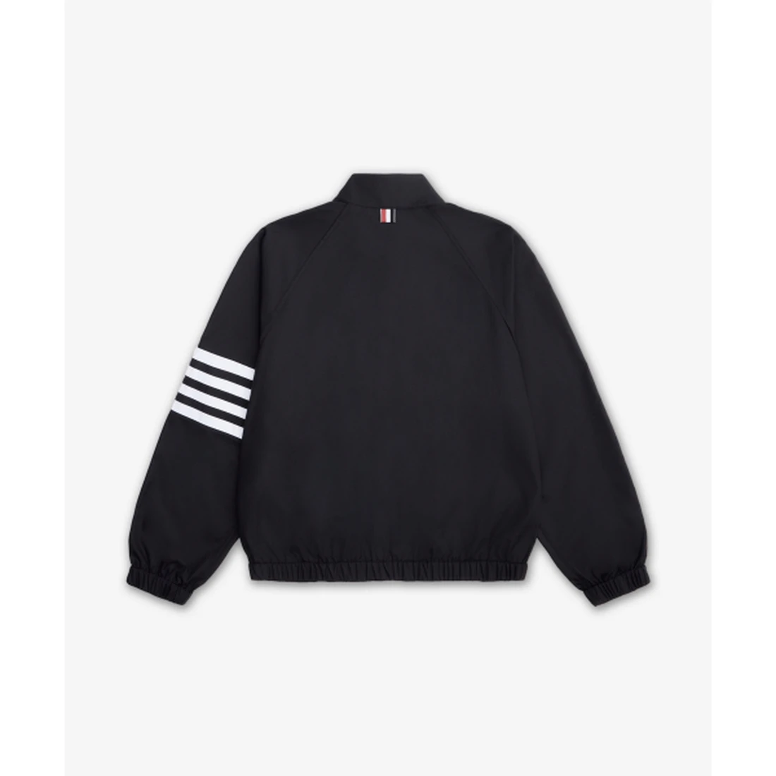 톰 브라운 샤이니 립스탑 래글런 4-바 트랙 점퍼 블랙 MJU583CF1095001