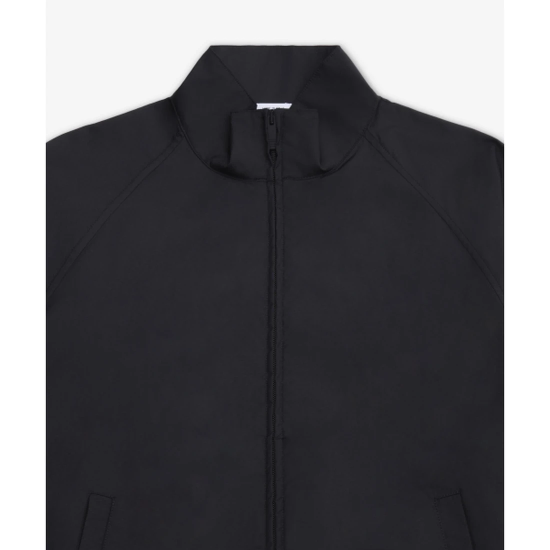 톰 브라운 샤이니 립스탑 래글런 4-바 트랙 점퍼 블랙 MJU583CF1095001