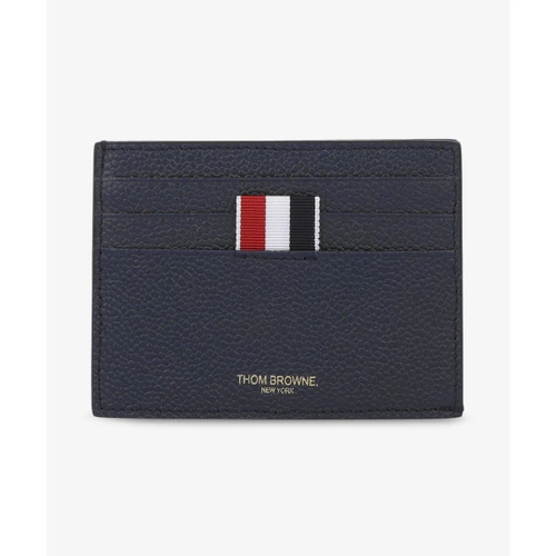 톰 브라운 페블 그레인 노트 컴파트먼트 카드 홀더 네이비