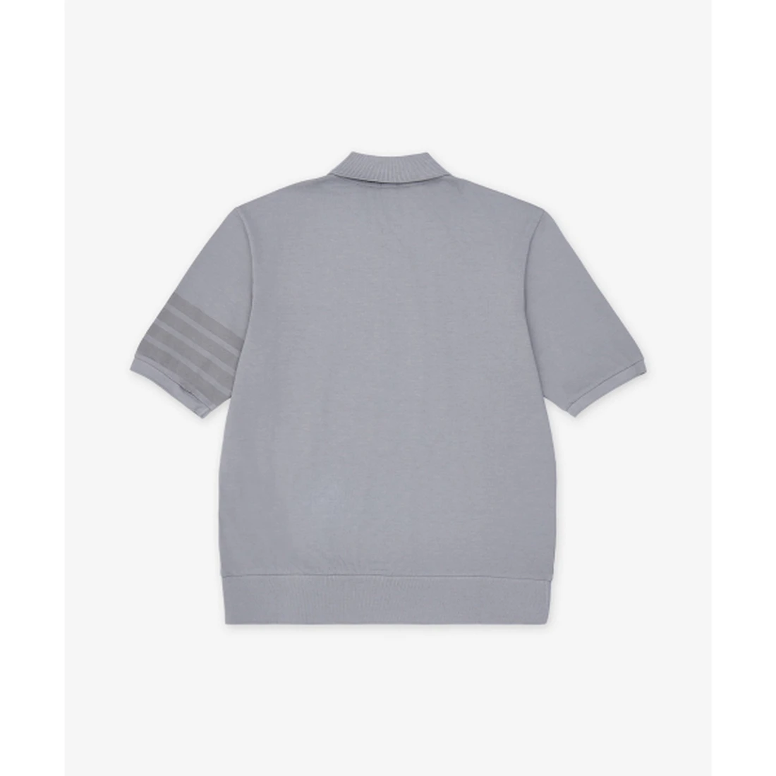 톰 브라운 가먼트 오버다이 저지 4-바 반소매 폴로 셔츠 라이트 그레이 MJP236AJ0253055