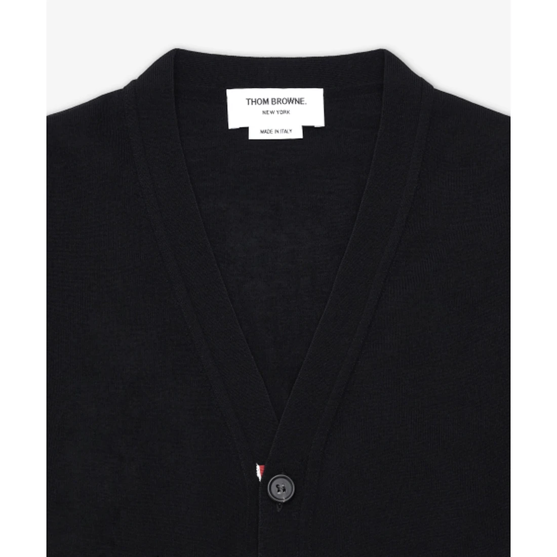 톰 브라운 파인 메리노 울 4-바 클래식 가디건 블랙 MKC002AY1014001