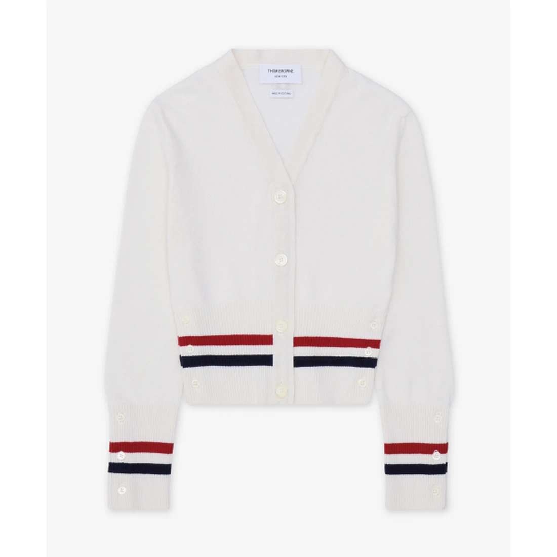 톰 브라운 4-바 옥스포드 셔츠 화이트 MWL431CF0313100