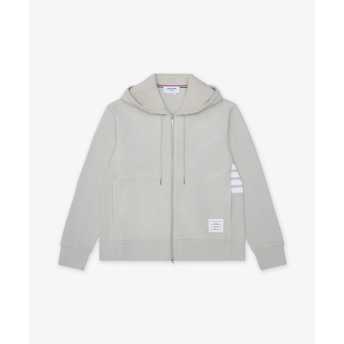 톰 브라운 루프백 저지 4-바 집업 후드 베이지 MJT517A03037260