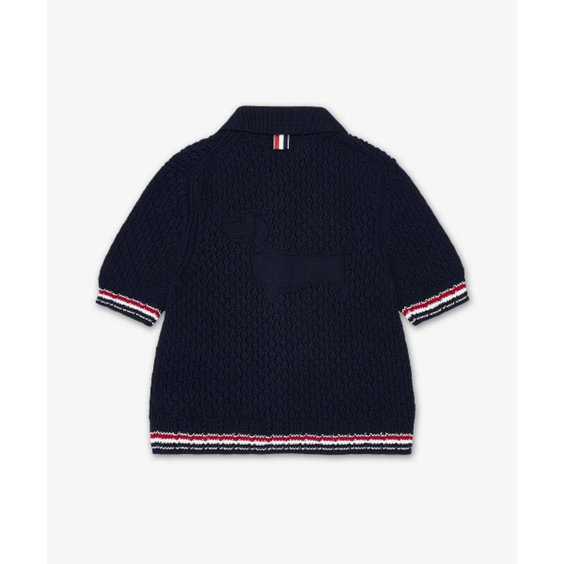 톰 브라운 헥터 포인텔레 숏 슬리브 가디건 네이비 FKC694AY3062415