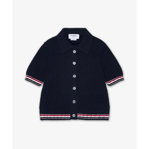 톰 브라운 헥터 포인텔레 숏 슬리브 가디건 네이비