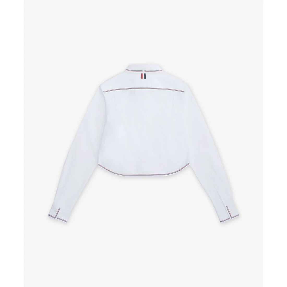 톰 브라운 클래식 롱슬리브 크롭 셔츠 화이트 FLL196GF0313100