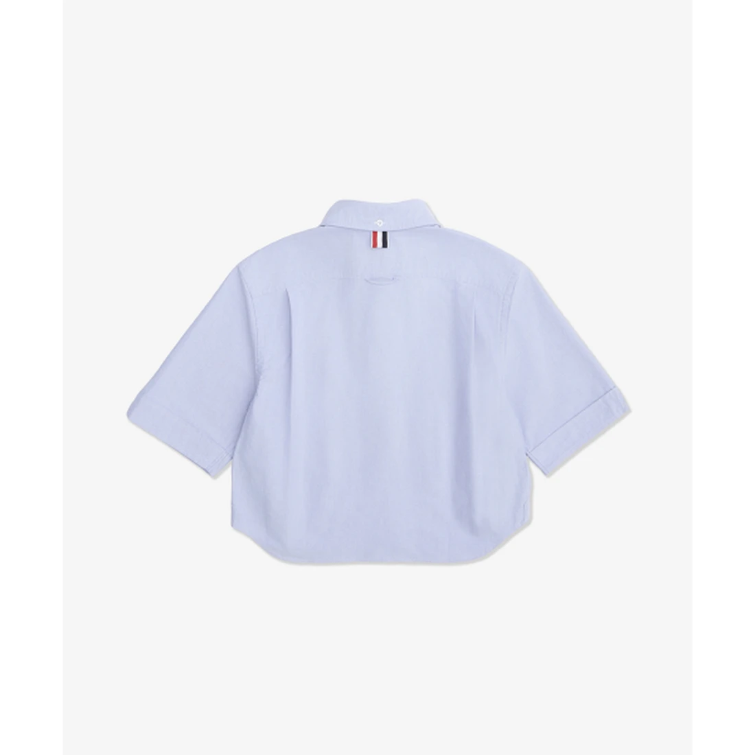 톰 브라운 옥스포드 크롭 숏 슬리브 셔츠 라이트 블루 FLL205AF0313480