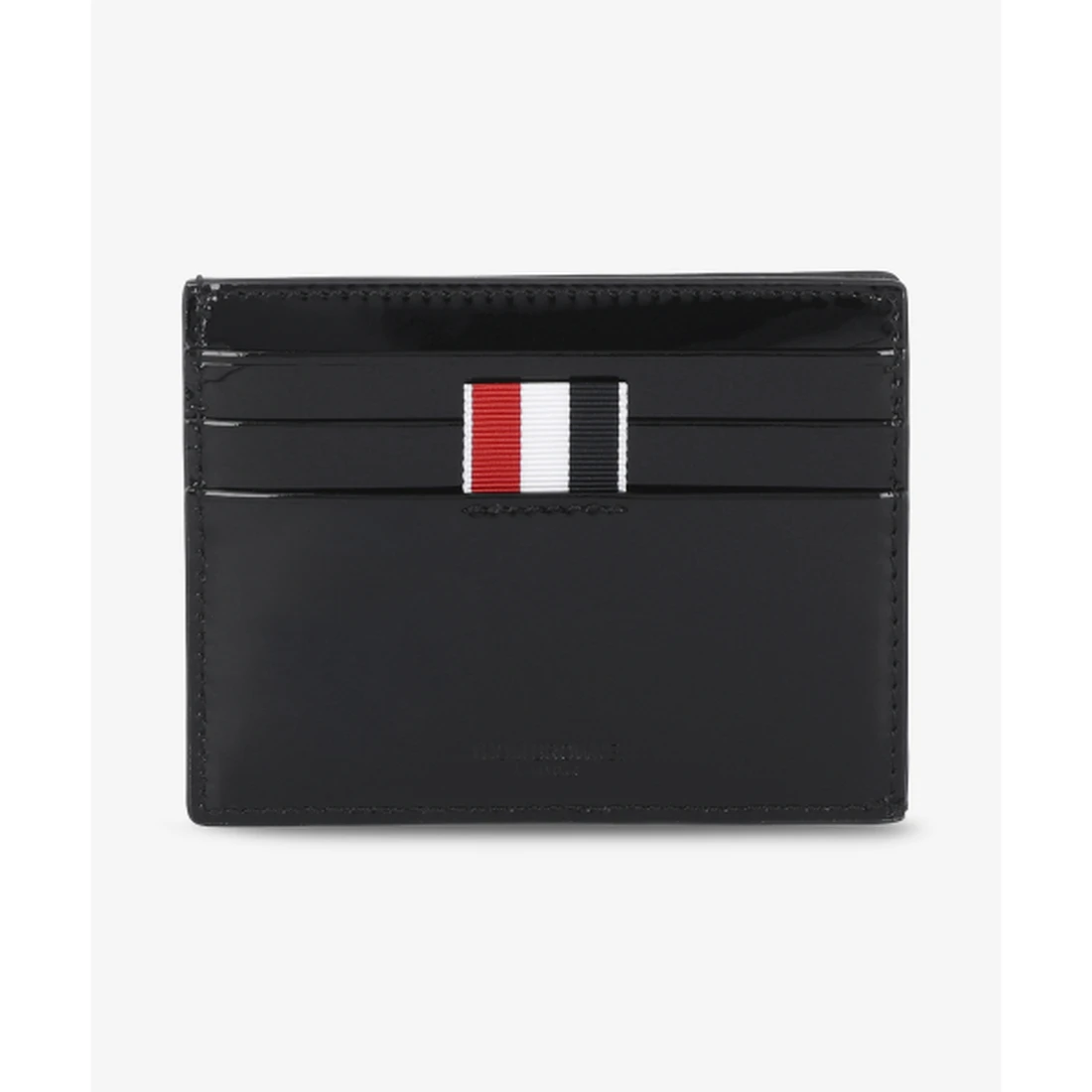 톰 브라운 페이턴트 4-바 노트 컴파트먼트 카드 홀더 블랙 MAW220AL0020001