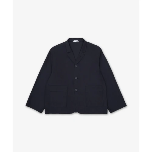 톰 브라운 라이트 메모리 테크 패커블 스포츠 코트 재킷 네이비