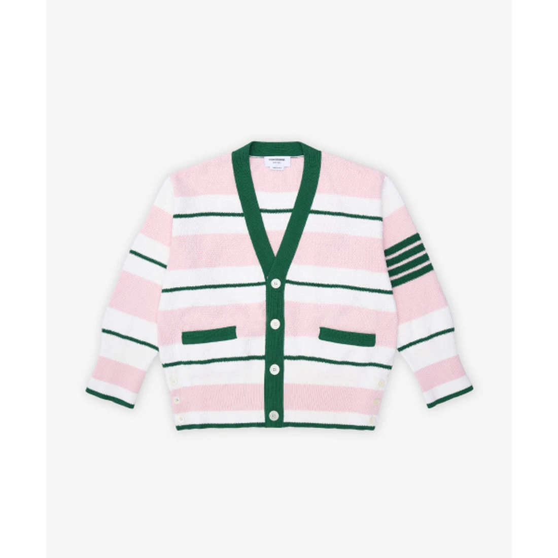 톰 브라운 시드 스티치 4-바 가디건 라이트 핑크 MKC641AY3016642