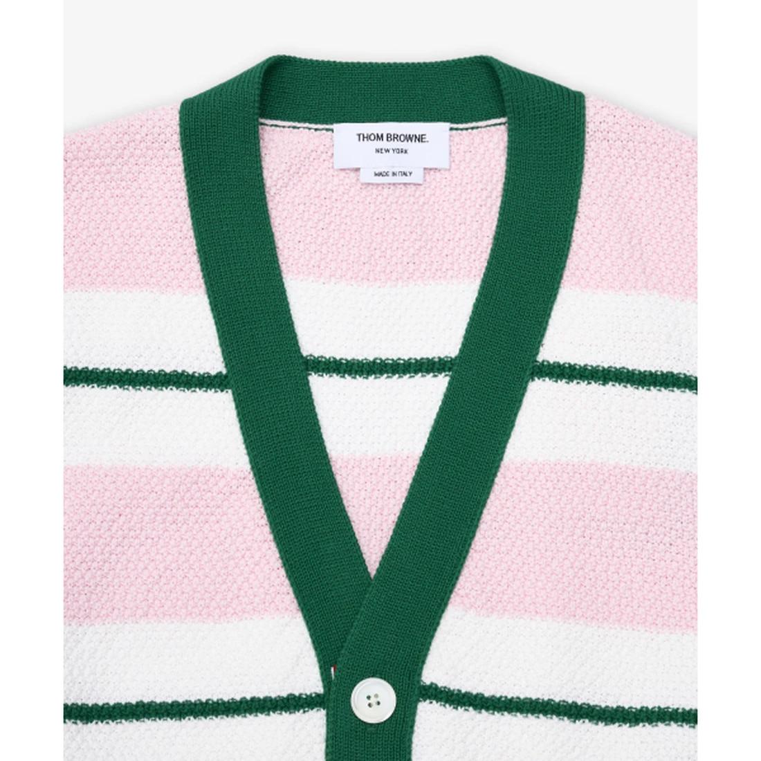 톰 브라운 시드 스티치 4-바 가디건 라이트 핑크 MKC641AY3016642