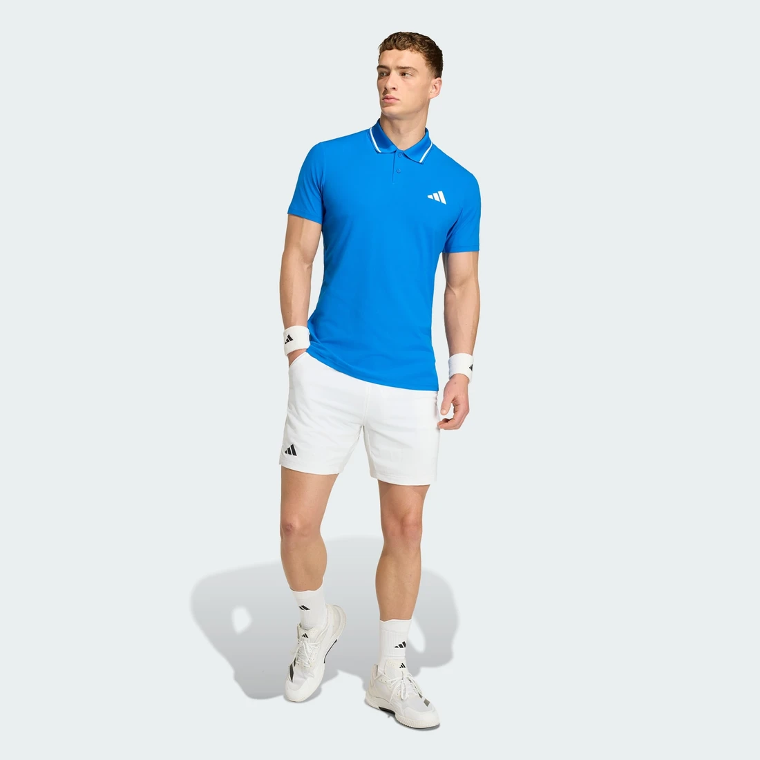 아디다스 테니스 클라이마쿨 프리리프트 폴로 셔츠 프로 글로우 블루 - KR 사이즈 KE6689