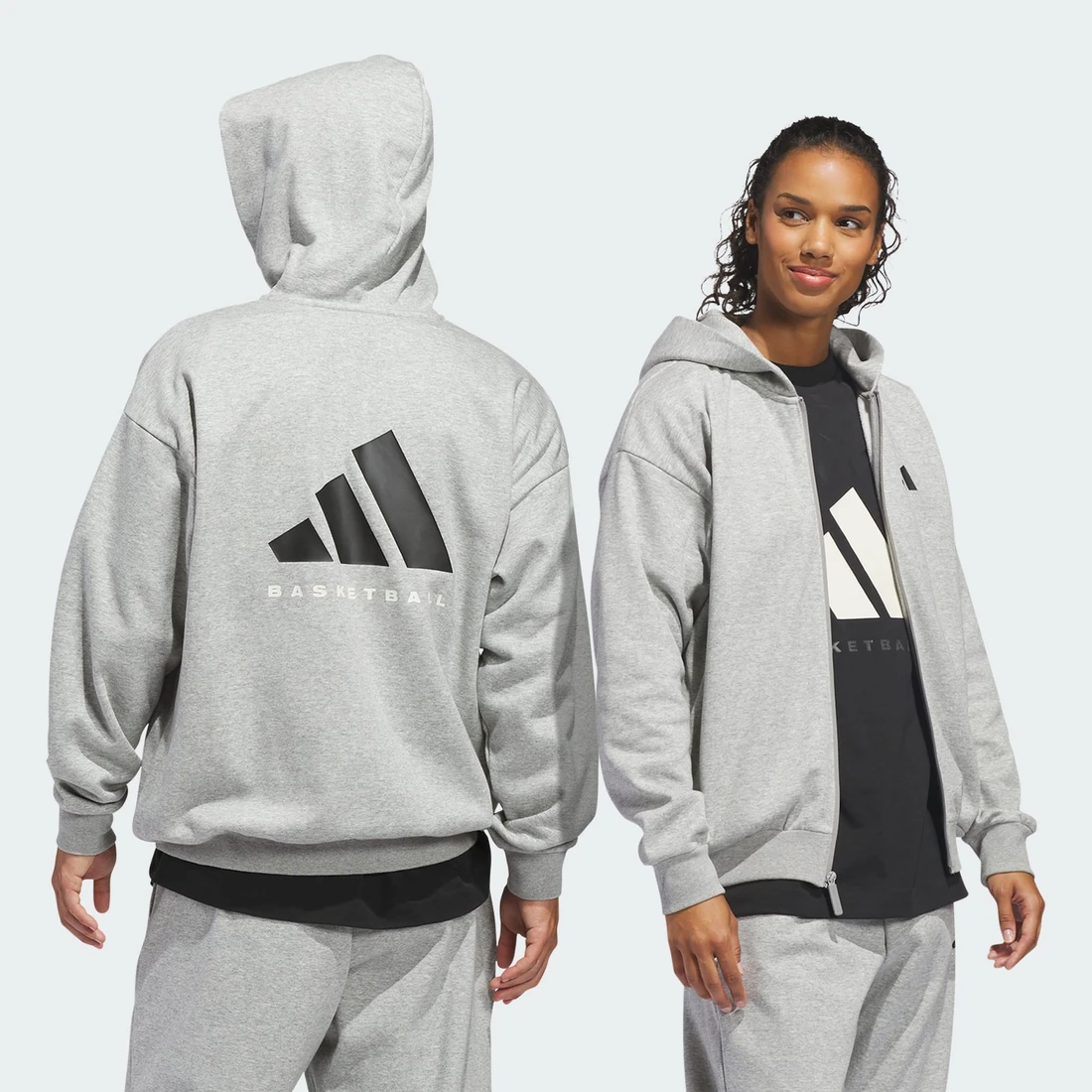 아디다스 바스켓볼 풀집 후디(젠더 뉴트럴) KB7562