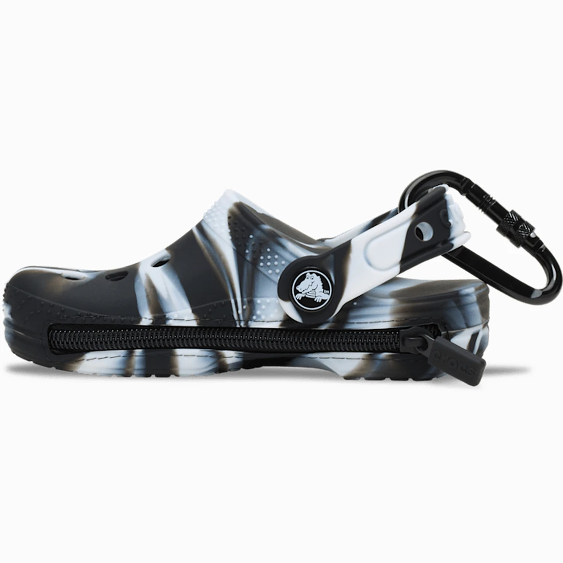 크록스 클래식 마블 클로그 파우치 백 참 화이트/블랙 213226-103