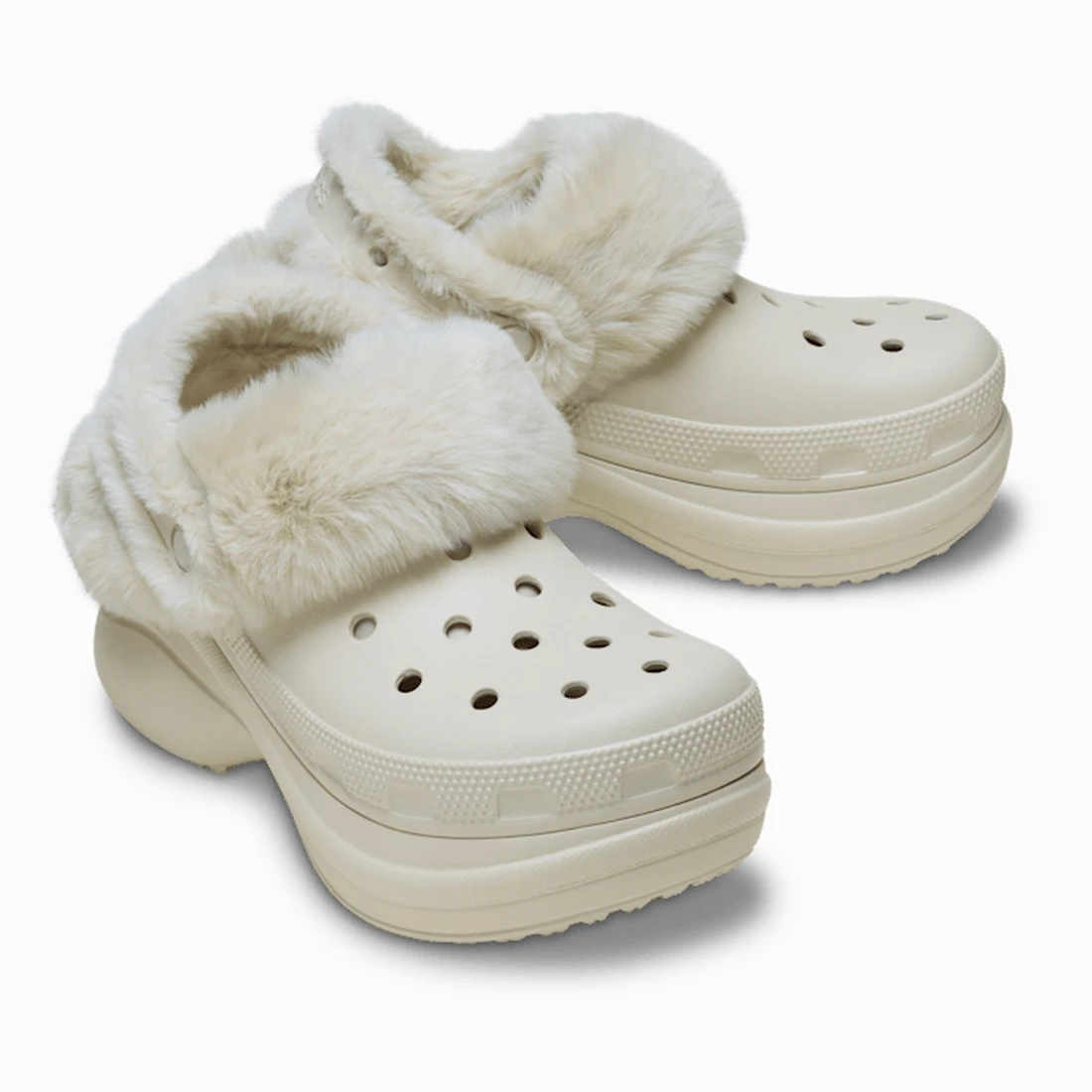 크록스 베이 라인드 클로그 스터코 211753-160