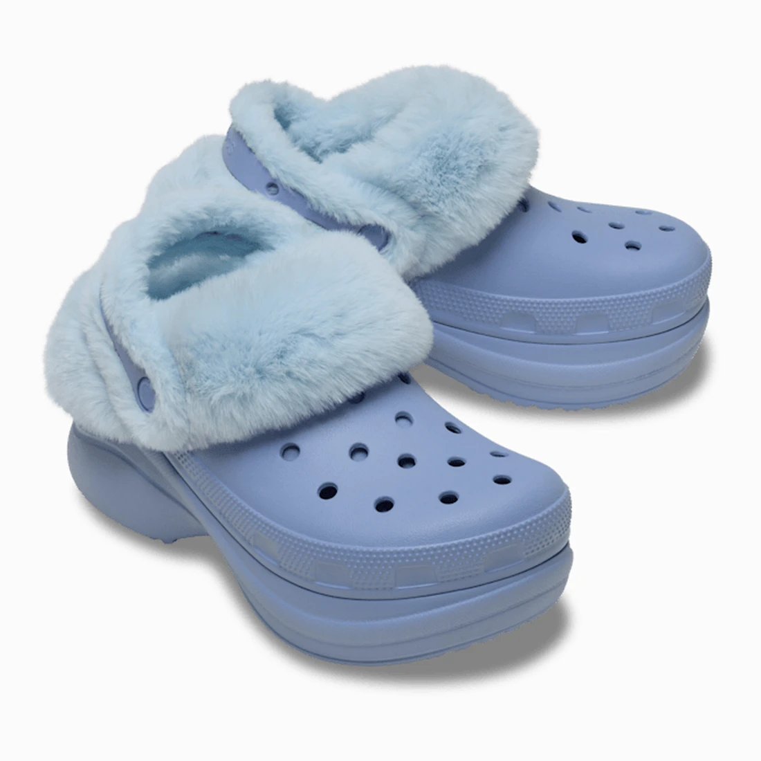 크록스 베이 라인드 클로그 블루 헤이즈 211753-453
