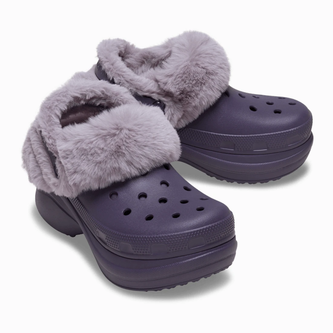 크록스 베이 라인드 클로그 나이트셰이드 211753-5CI