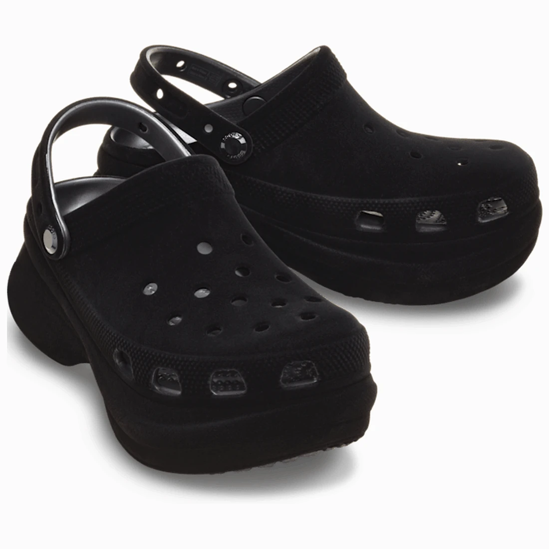 크록스 베이 벨벳 클로그 블랙 211919-001