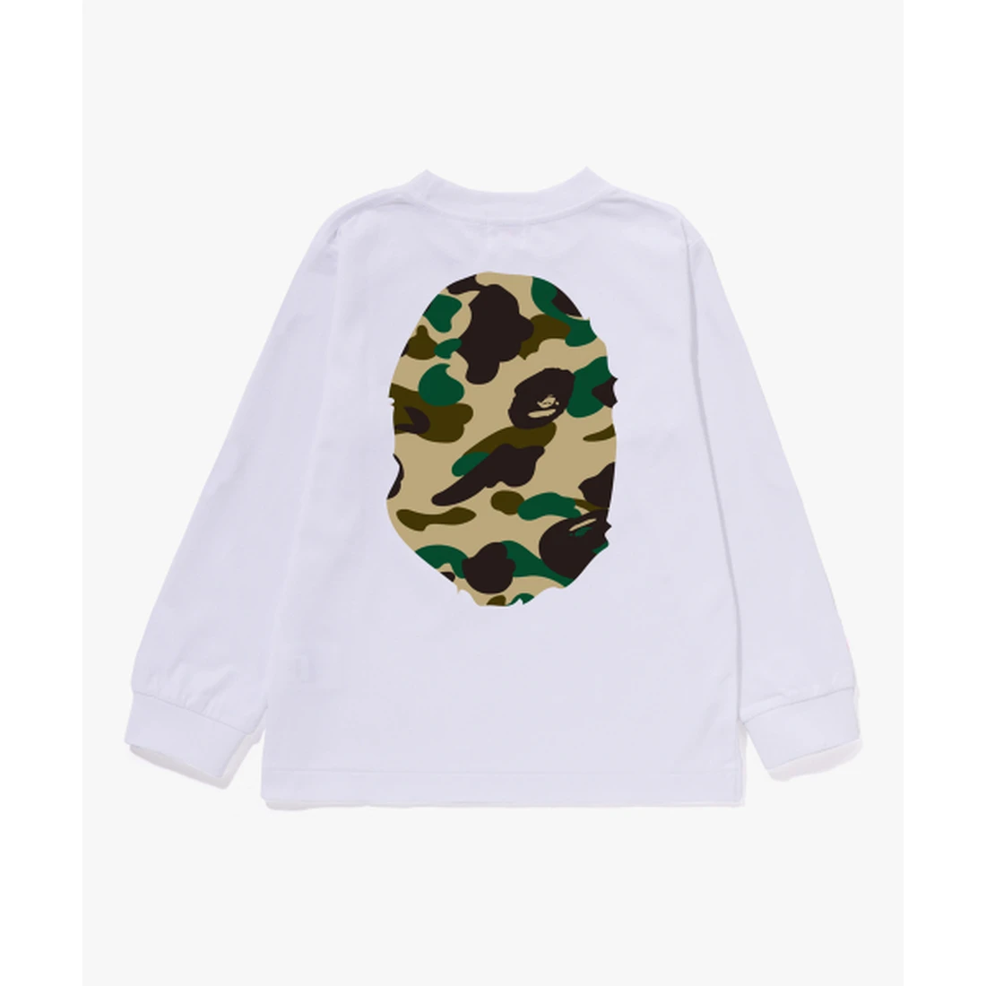 베이프 퍼스트 카모 빅 에이프 헤드 롱슬리브 티셔츠(KIDS) WHITE / YELLOW 001LTM303015KWHD
