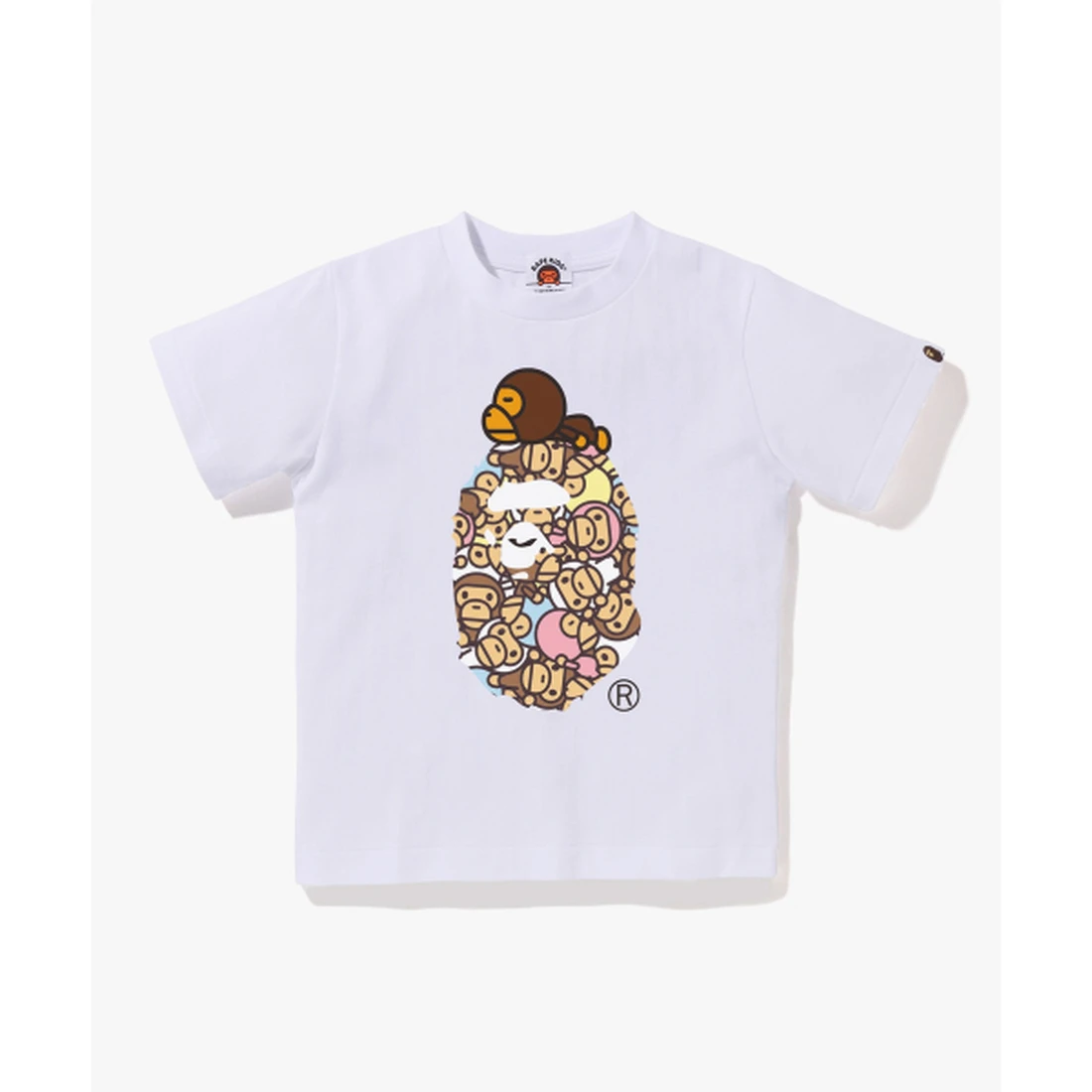 베이프 올 베이비 마일로 멀티 마일로 온 빅 에이프 티셔츠(KIDS) WHITE 002TEM303018KWHT