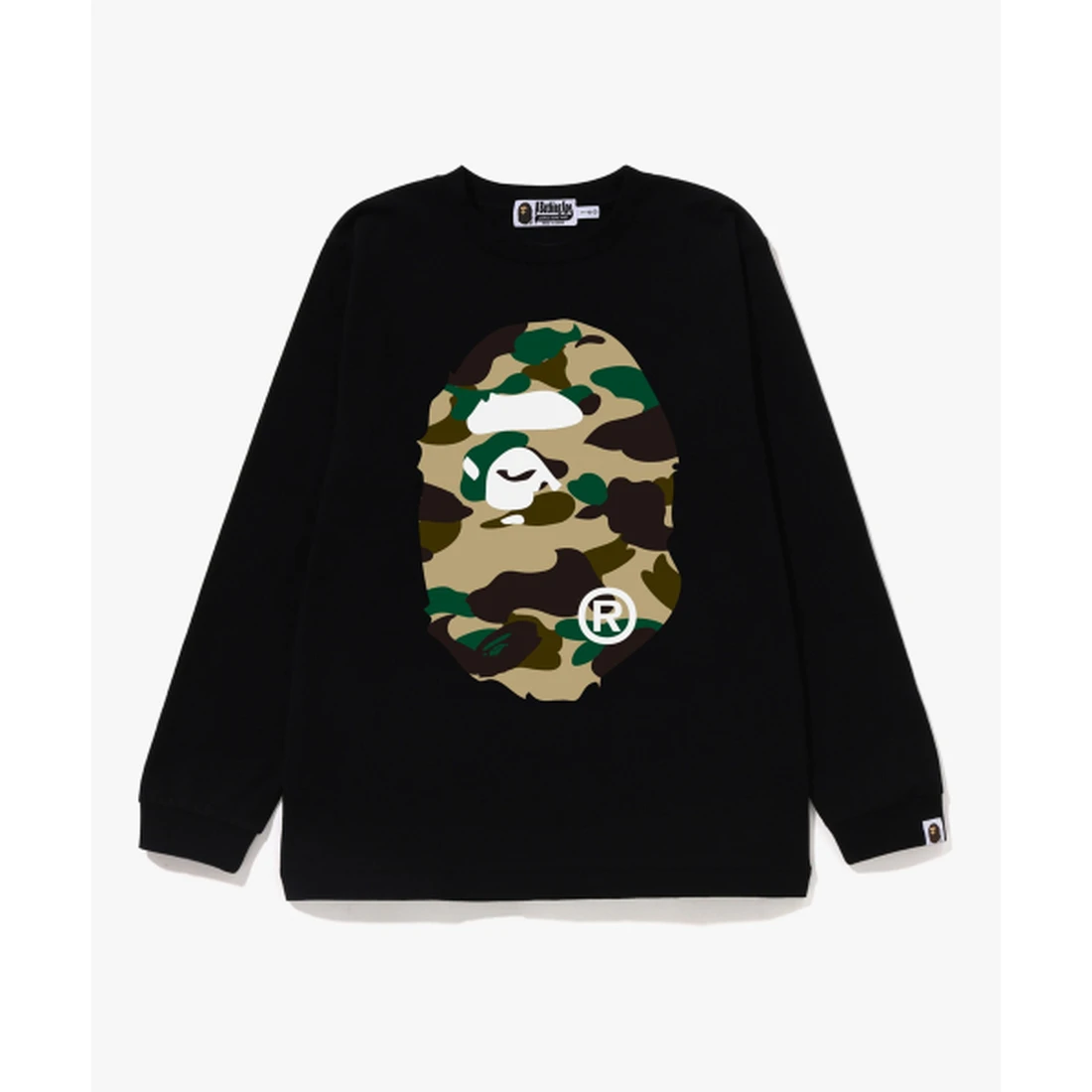 베이프 퍼스트 카모 빅 에이프 헤드 롱슬리브 티셔츠(JR) BLACK / YELLOW 001LTM306015KBKD