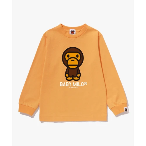 베이프 베이비 마일로 롱슬리브 티셔츠(KIDS) ORANGE