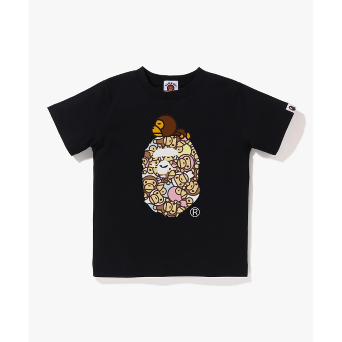 베이프 올 베이비 마일로 멀티 마일로 온 빅 에이프 티셔츠(KIDS) BLACK 002TEM303018KBLK