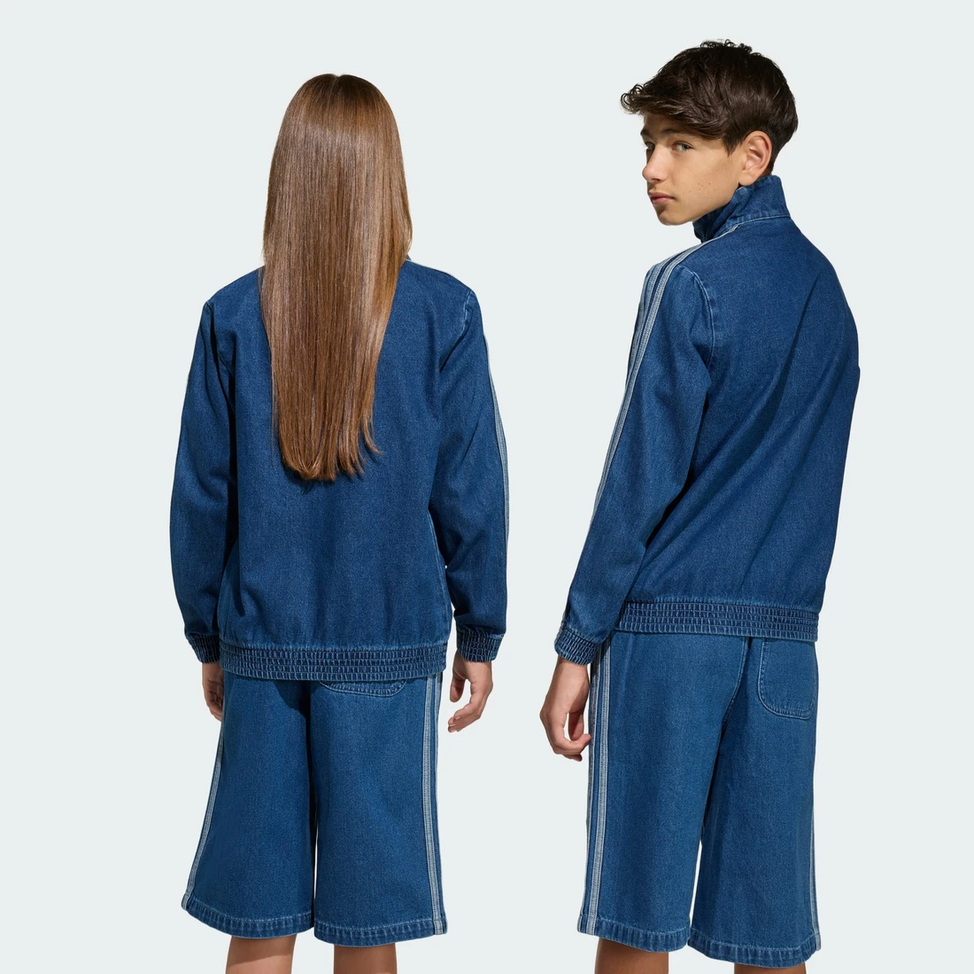 아디다스 오리지널스 파이어버드 데님 트랙 탑 블루 - KR 사이즈 키즈 KE2849