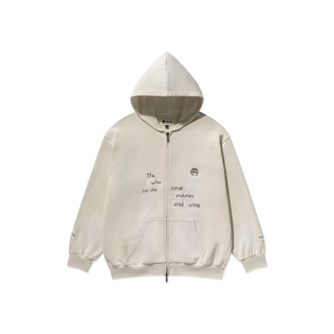 팝마트 히로노 Whisper Within 스웨트 집업 후디 (화이트) 69413130926