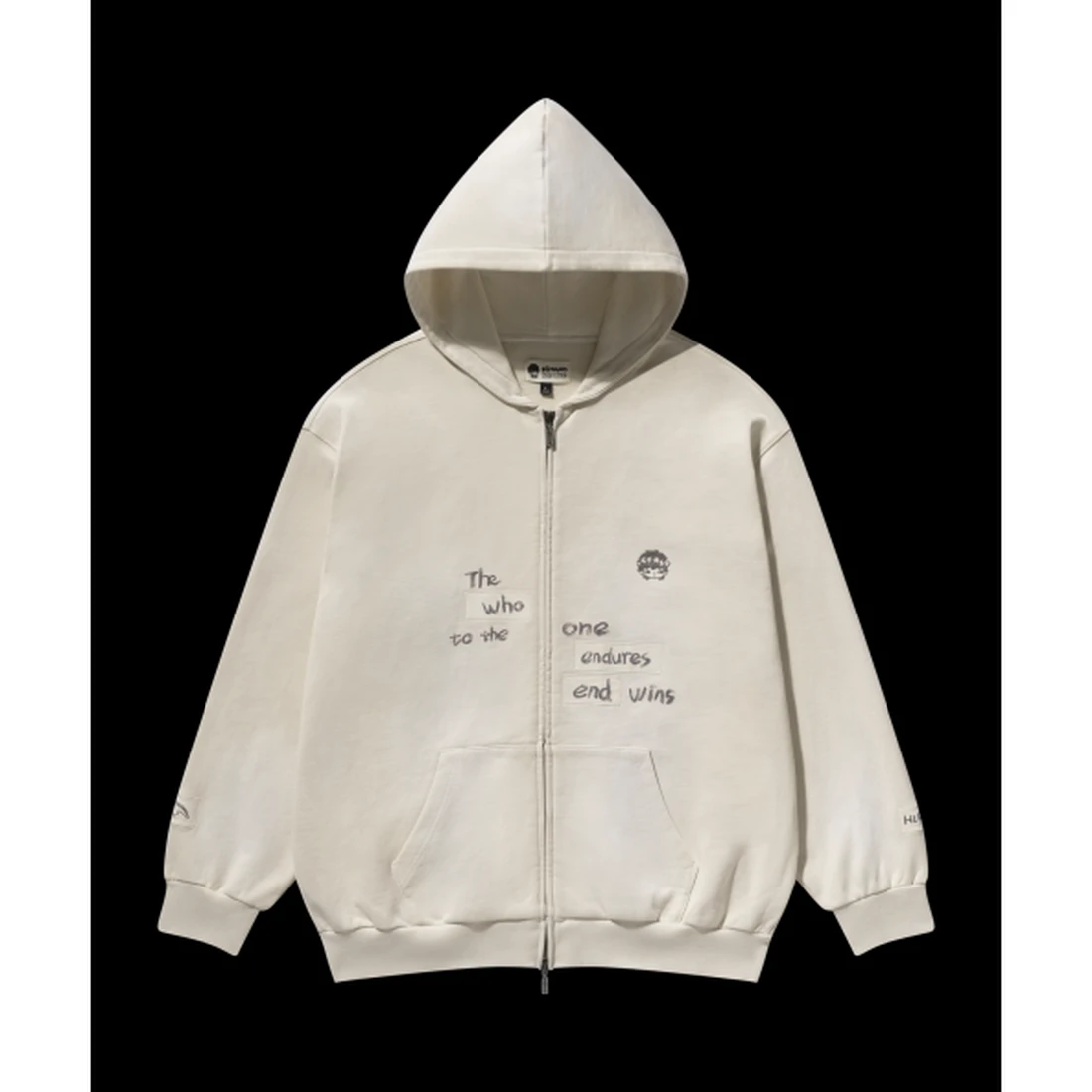 팝마트 히로노 Whisper Within 스웨트 집업 후디 (화이트) 69413130926