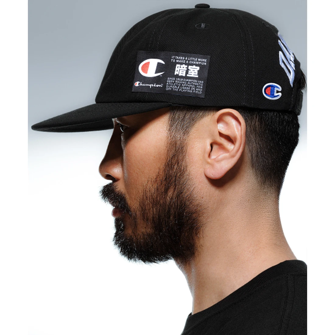 챔피온 X 다크룸 스튜디오 6패널 볼캡 블랙 CHPU261KCJP006BK