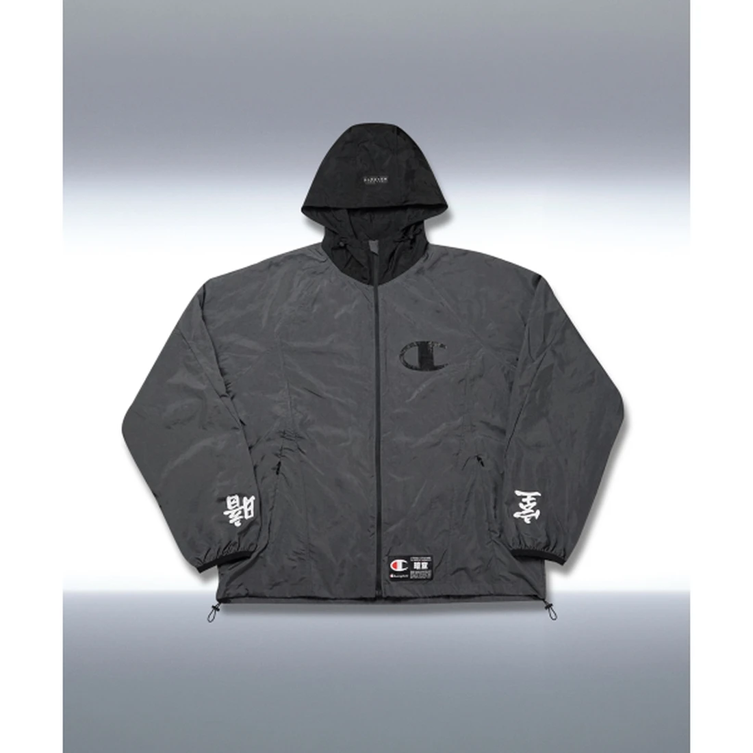 챔피온 X 다크룸 스튜디오 시어 윈드브레이커 재킷 차콜 CHPU261KCJP001CC