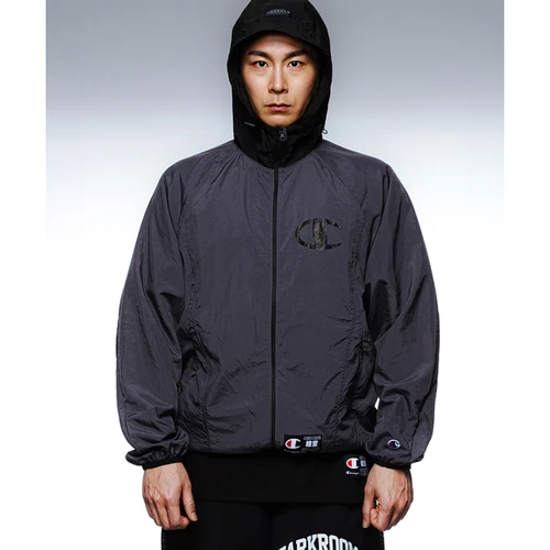 챔피온 X 다크룸 스튜디오 시어 윈드브레이커 재킷 차콜