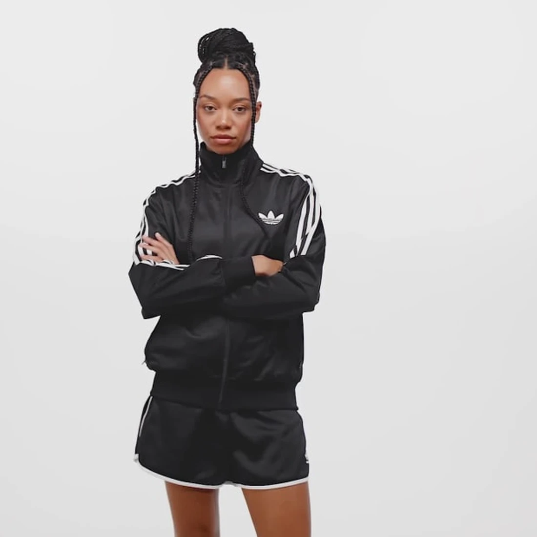 아디다스 아디컬러 클래식 파이어버드 루즈 트랙탑 블랙 - KR 사이즈 우먼스 JC8251