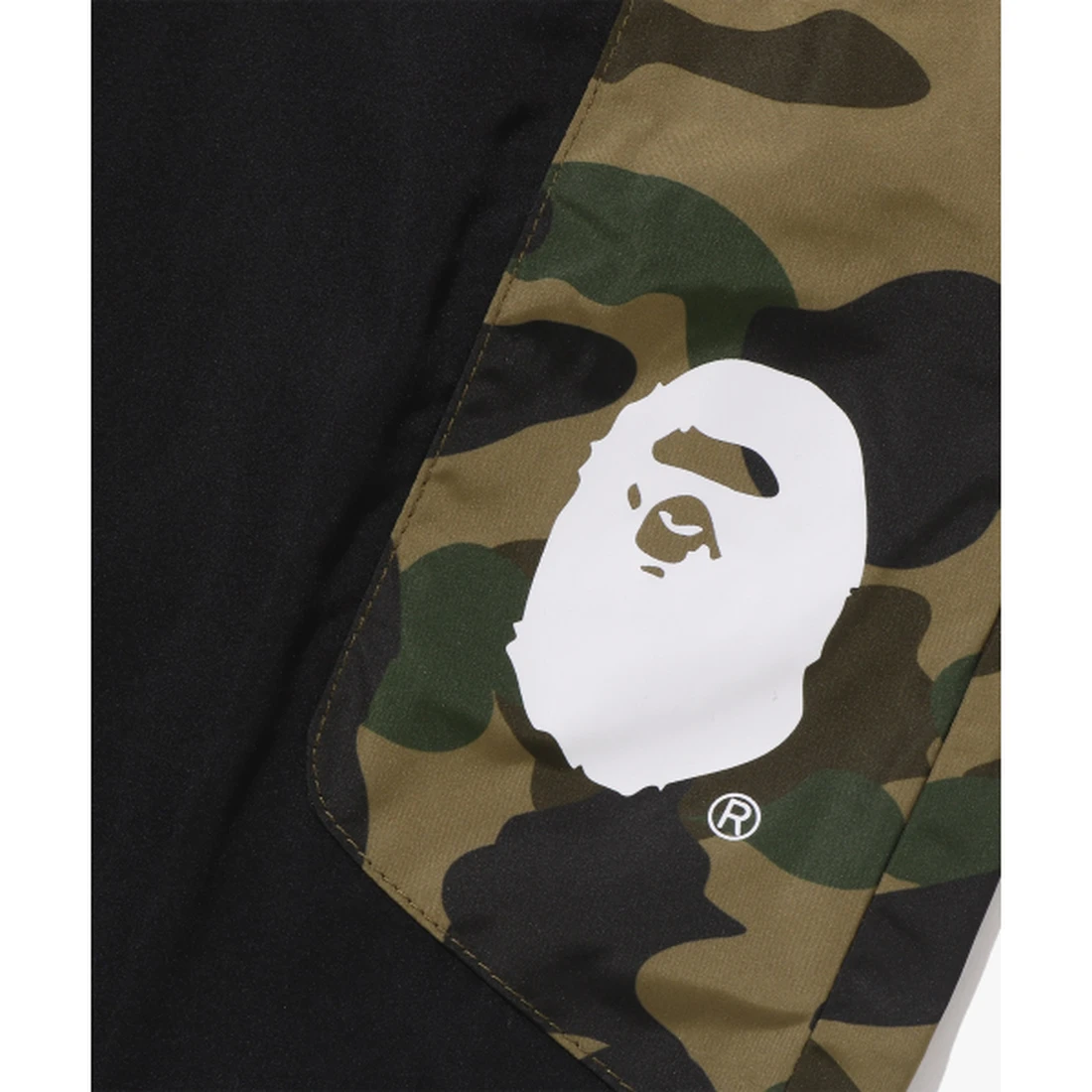 베이프 퍼스트 카모 릴렉스드 핏 트랙 팬츠 M GREEN 001PTM301310MGRN