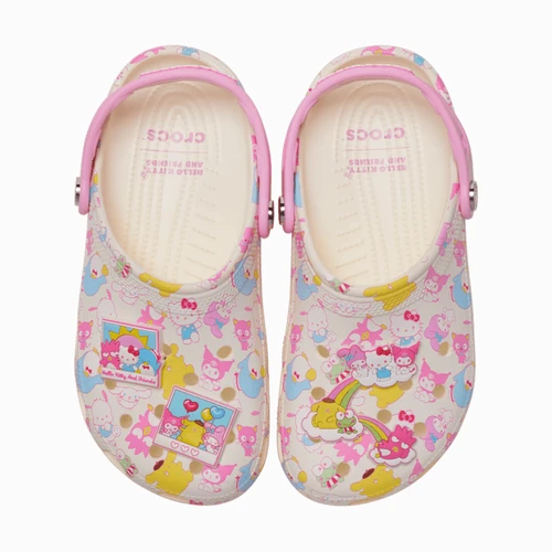 크록스 헬로키티 앤 프렌즈 파스텔 클래식 클로그 키즈 멀티