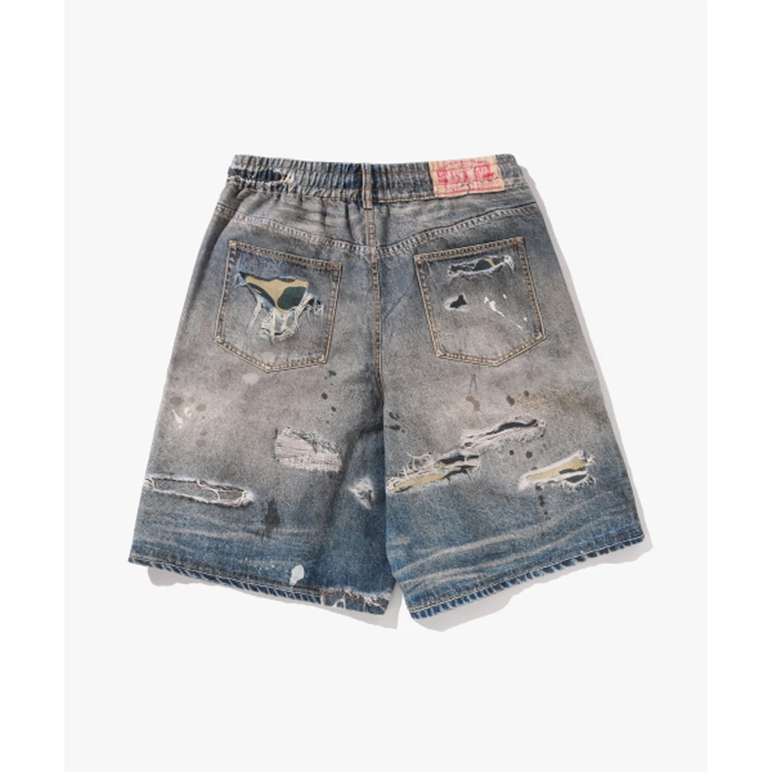 베이프 베이프 스타 페이크 프린트 릴렉스드 핏 쇼츠 M LIGHTINDI 001DSM301306MLIG