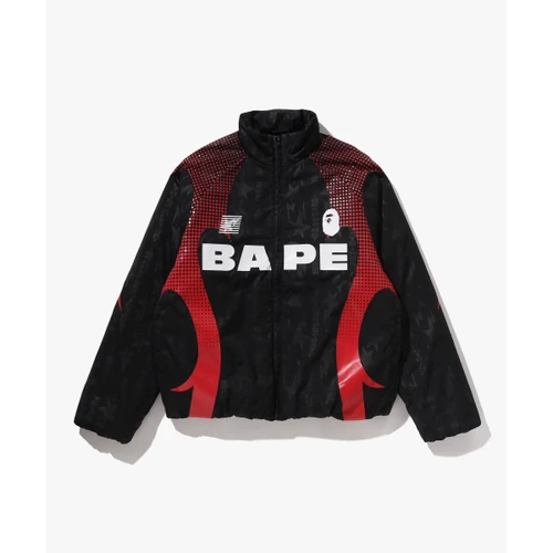 베이프 아바 프레임 모노그램 자카드 멀티 로고 패디드 자켓 M BLACK