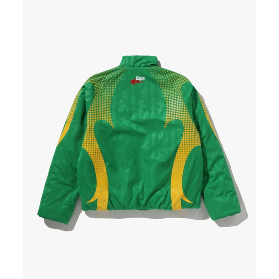 베이프 아바 프레임 모노그램 자카드 멀티 로고 패디드 자켓 M GREEN 001HJM301303MGRN