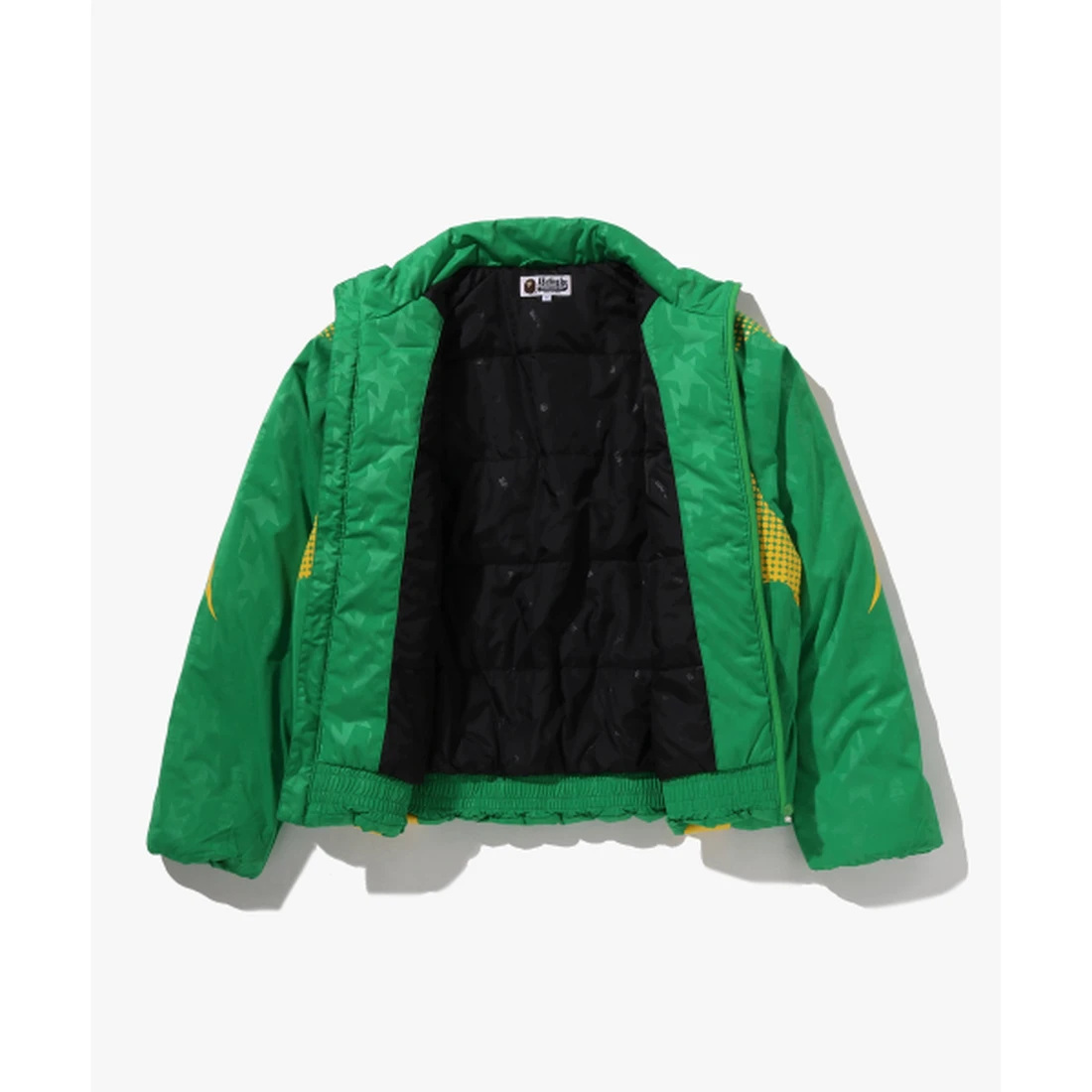 베이프 아바 프레임 모노그램 자카드 멀티 로고 패디드 자켓 M GREEN 001HJM301303MGRN