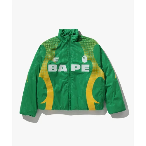 베이프 아바 프레임 모노그램 자카드 멀티 로고 패디드 자켓 M GREEN