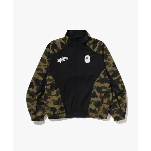 베이프 퍼스트 카모 스탠드 칼라 트랙 자켓 M GREEN