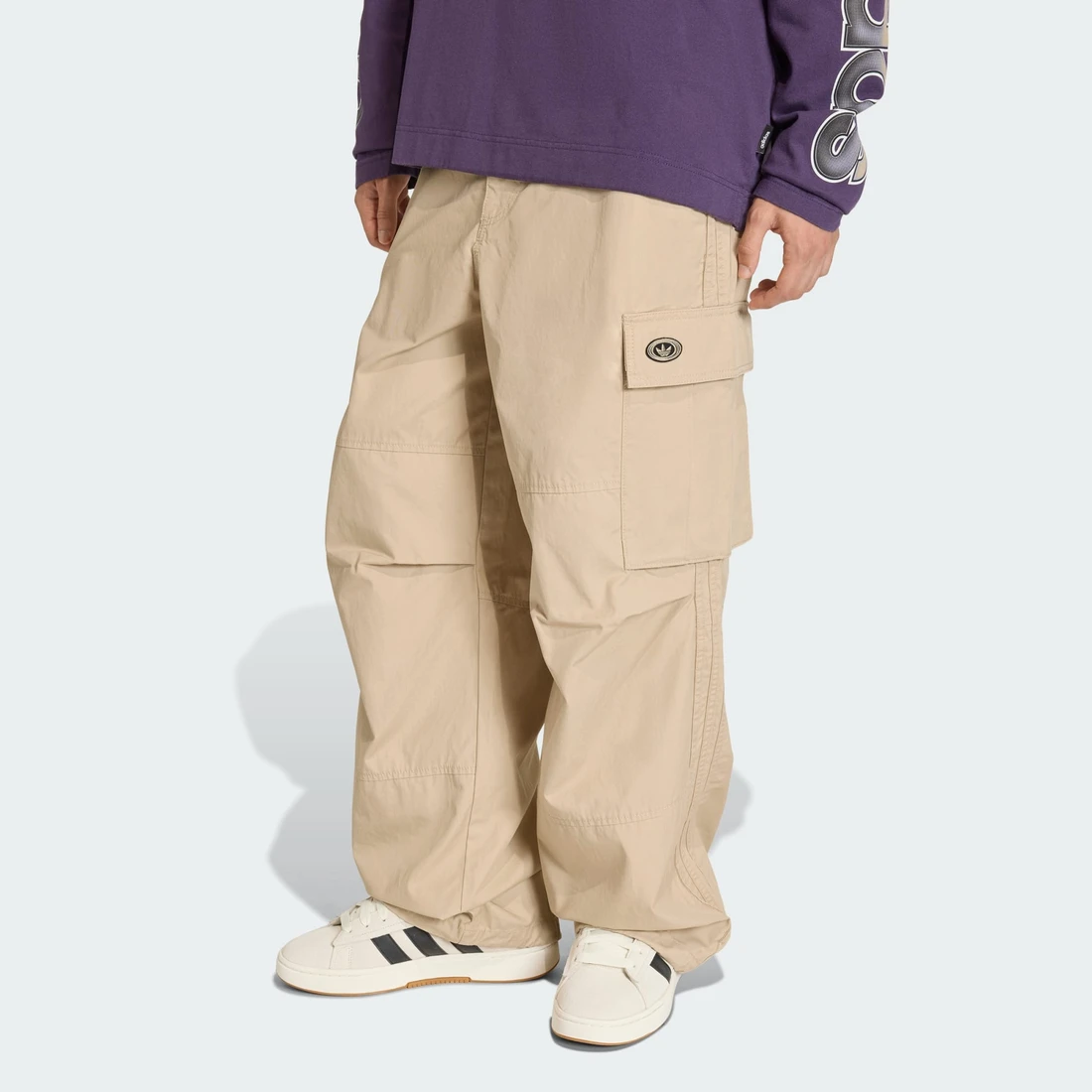 아디다스 오리지널스 90s 얼터너티브 스포츠 워시드 카고 트라우저 스톤 카키 - KR 사이즈 KS6855